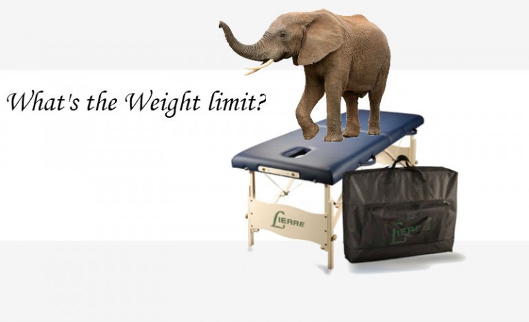 What is the weight capacity of a massage table?