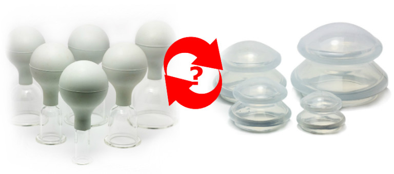 What is the alternative of glass cups for cupping therapies?