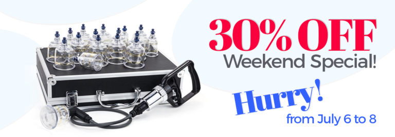 Weekend Special on Nature Balance Golden Plastic Cupping Set – 30% OFF