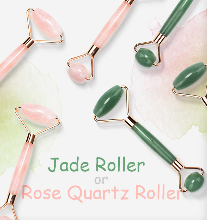 jade face roller vs rose quartz
