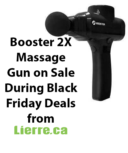 Booster 2X percussion Massage Gun for muscle relief - Lierre.ca